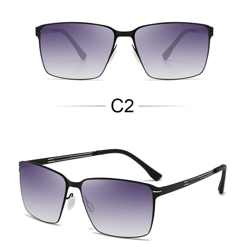 Men's Sunglasses, Metal Square Sunglasses, UV-proof Driving Fishing Sunglasses.