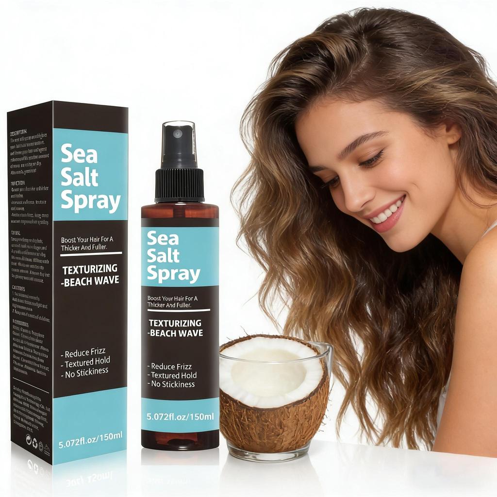 Sea Salt Spray For Dry, Hair, Mist Frizz Control Spray, Make Hairs Look Silky And Glossy, Alcohol Free, Long Lasting Hair Styling