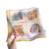 Spring new horse prism silk printed silk scarf women's versatile mulberry silk small square scarf plain crepe satin silk gift