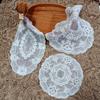 French Lace Embroidered Placemats, Bedside Tables, Tablecloths, Furniture Decorations, Vintage Gauze Cushions, Photo Props, And