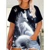 3D Printing Cute Animal Pattern Fashion Women's T-shirt Summer Breathable Versatile Trend