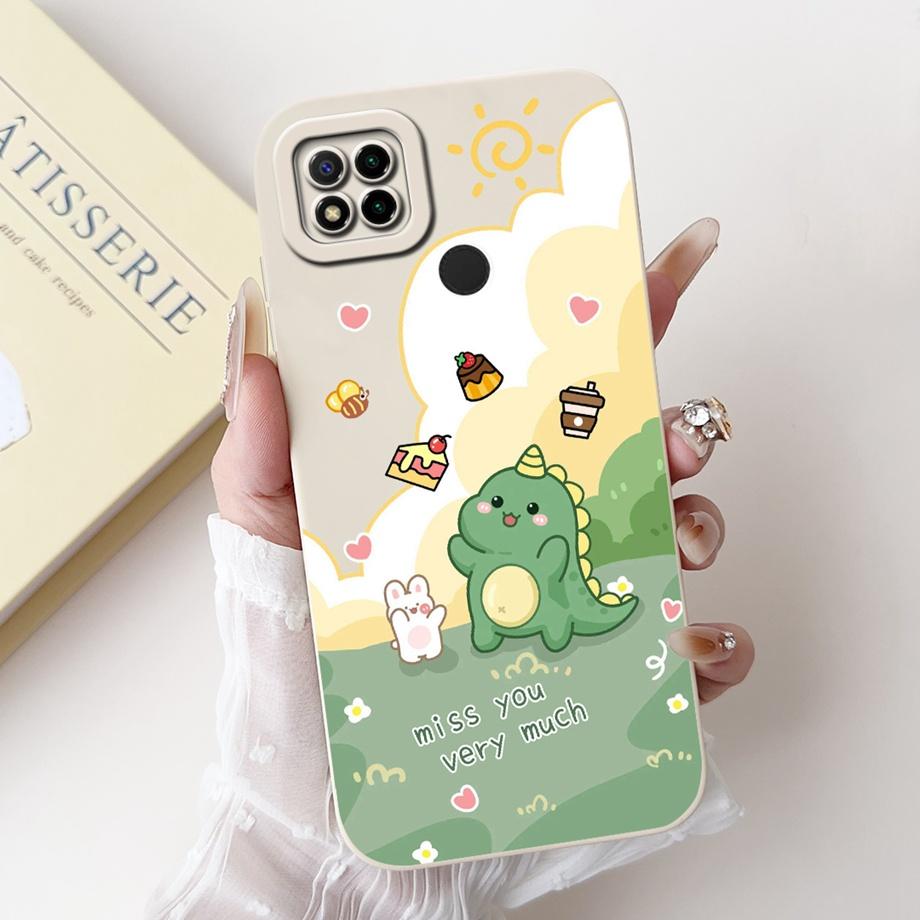 For Xiaomi Redmi 9 9Prime 9A 9AT 9C NFC 9T 9 Power Case Soft Silicone Housing Goothic Style Cartoon Panda Flower Back Cover