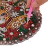 Pearl Diamond Painting Pendant 2D Flat Pearl Bead Crafts DIY Handmade Christmas Decor Hanging Santa Claus Christmas Tree Pattern
