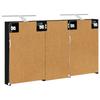 Bathroom Cabinet Set 3 Pcs 110 X 10.5 X 60.5 Cm Engineered Wood