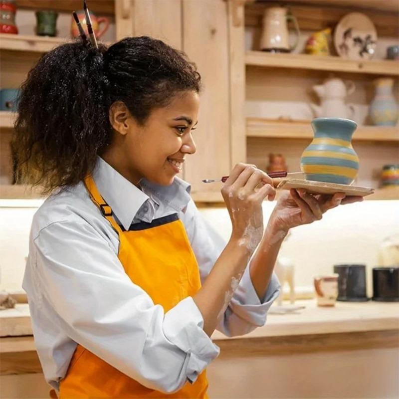 Kits Töpferwerkzeug Ton Schnitzmesser Schleifstein Plastilin DIY Werkzeug Anfänger Töpferhilfe Töpferhandwerk Oxford Reißverschlusstasche