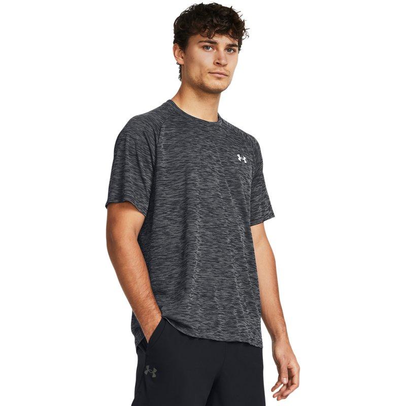 Under Armour Logo Print Loose Fit Crew Neck Short Sleeve T-Shirt Men Tops Black 1382796-001
