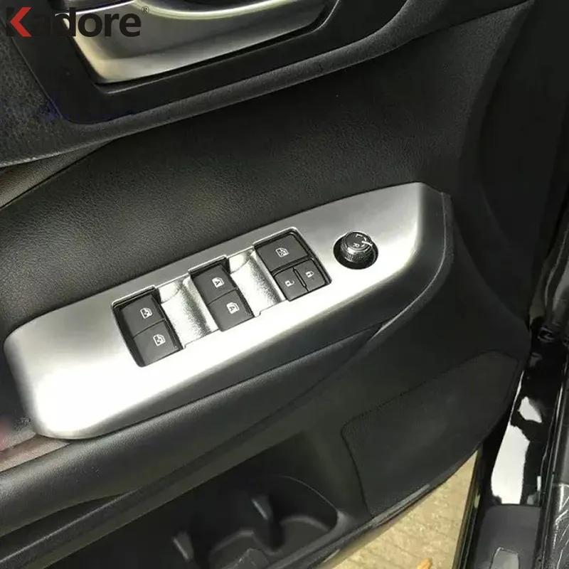 Car Interior Door Armrest Window Lift Switch Button Panel Cover Trim For Toyota Highlander 2015-2017 2018 Matte Accessories