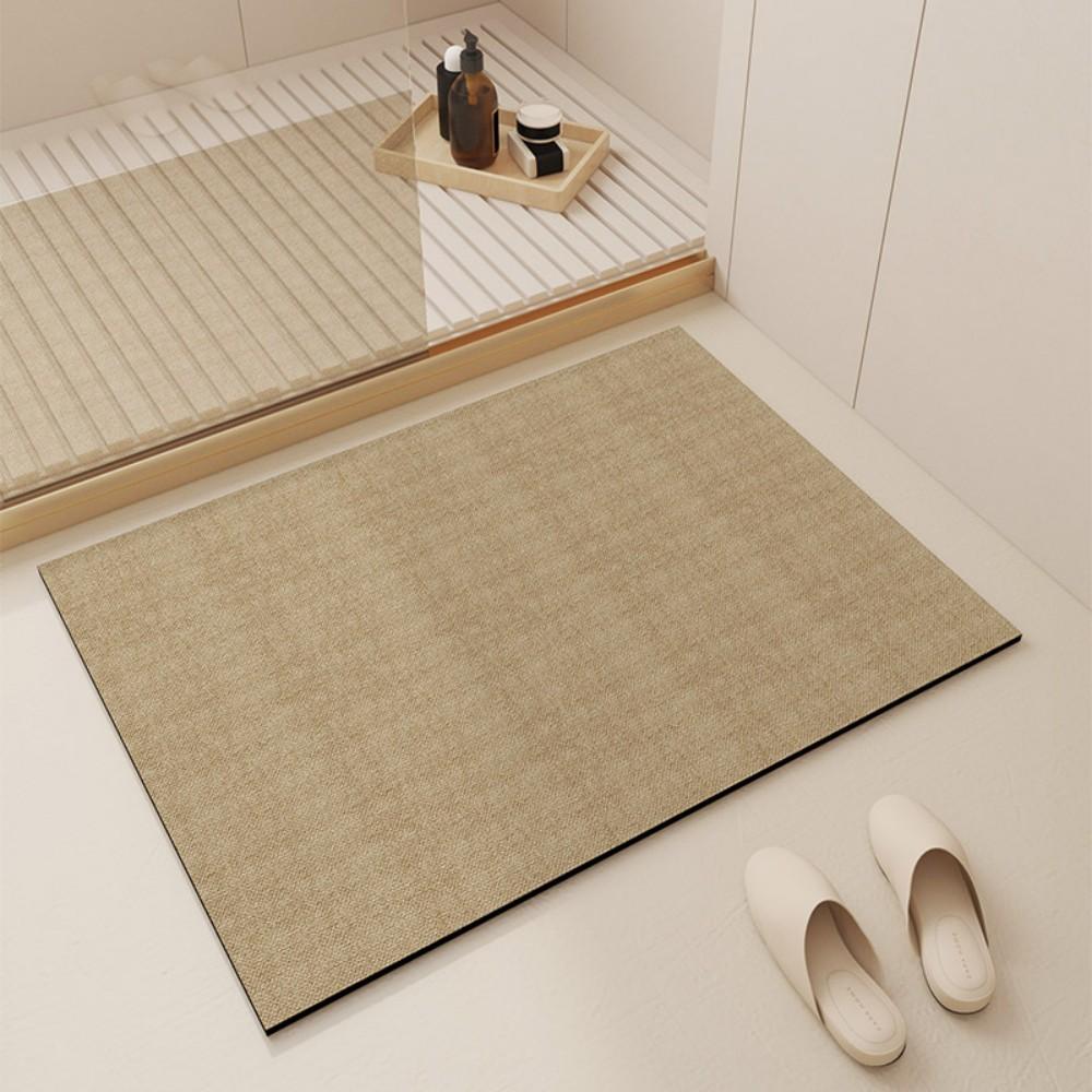 Simple Cream-style Diatom Mud Anti-slip Floor Mat Bathroom Entrance Carpet Water-absorbing Floor Mat Home Decoration Rug