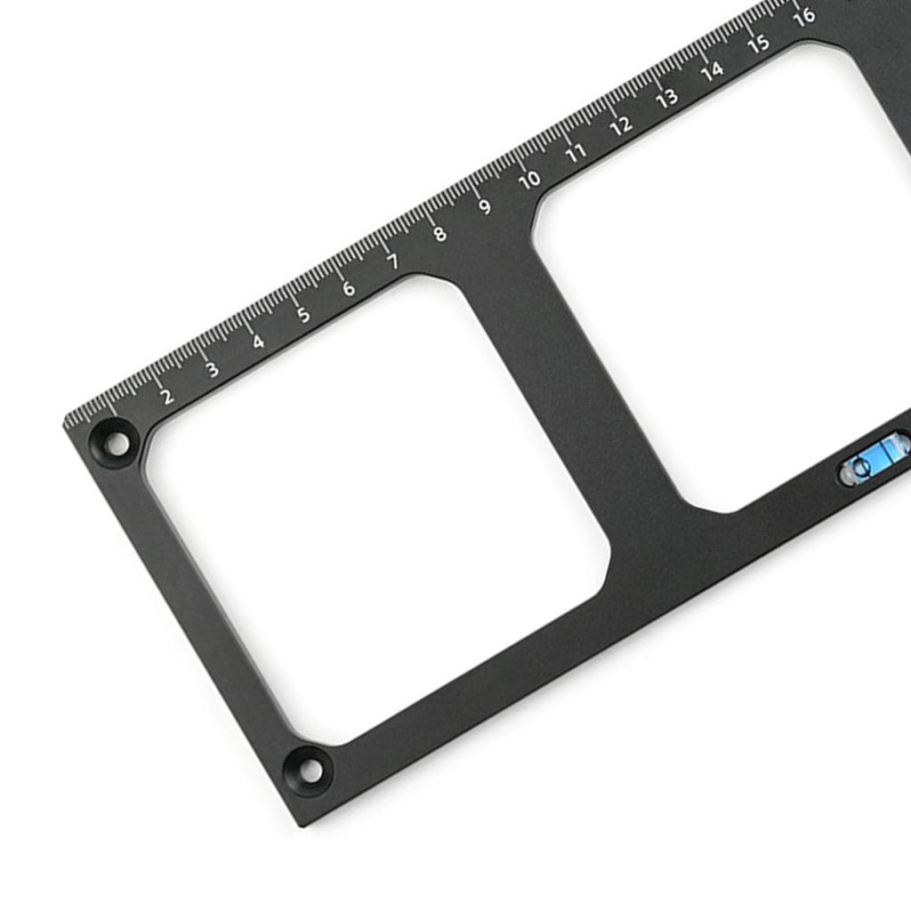 86 Type Switch Socket Template 3 Square Holes Socket Bottom Box Mounting Locator Aluminum Alloy