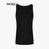 MO&Co. Women's Merino Wool Blend Henley Tank Top