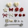 Clogs Strawberry Bow Heart Rabbit for Sweet Style Shoe Charms Set for Women Girls Sandals Shoe Decoration Pins Shoe Accessories