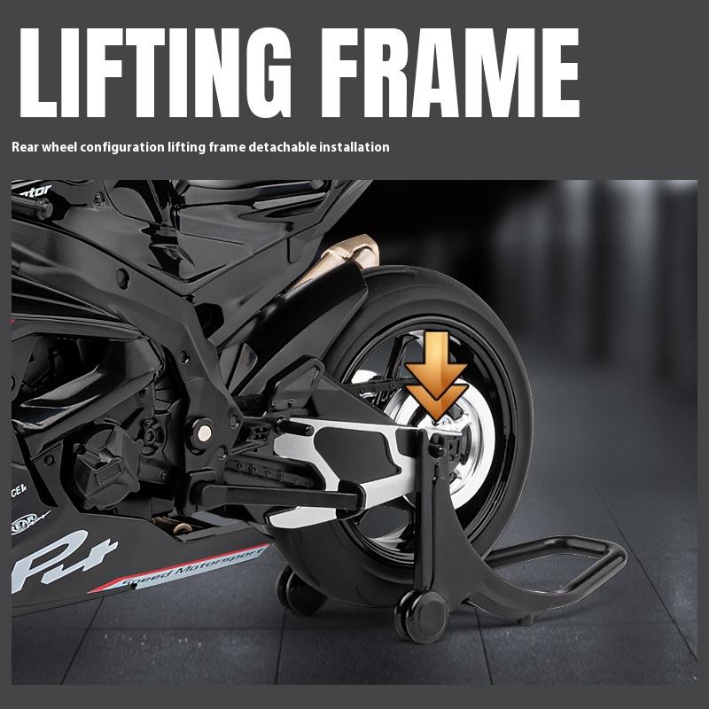 1/12 BMW HP4 Motorcycle Model Metal Die Cast Locomotive Model Simulation Light Collection Ornament Boy Gift