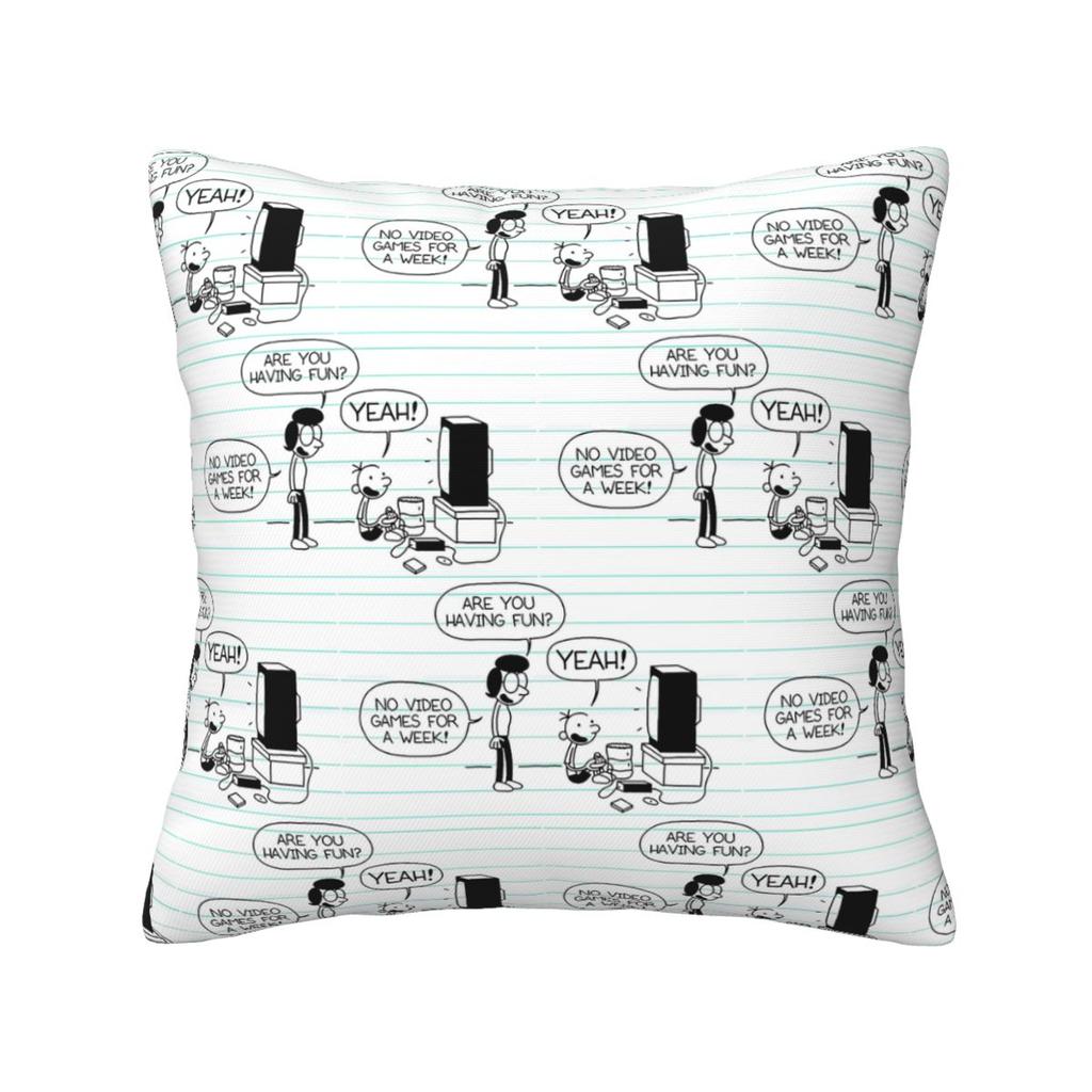 Diary Of A Wimpy Kid Old School Square Pillowcase Pillow Cover Cushion Zip Decorative Comfort Throw Pillow for Home Living Room