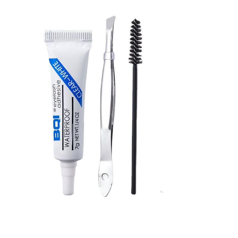 BQI False Eyelashes Kit: 4-Piece with Extension Glue and Auxiliary Tools for Daily Use