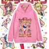 Kinder Anime Baumwoll-T-Shirt Sailor Moon Charaktere Aufdruck Unisex Hoodie Sweatshirt für Jungen Mädchen 100-160cm Höhe