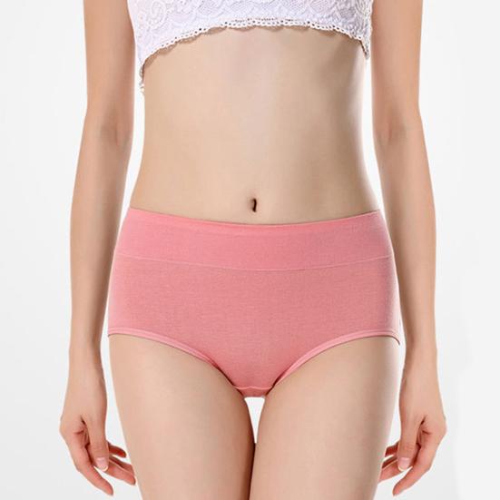 Damen Unterhose Mittlere Taille Einfarbig Baumwolle Po-lifted Gute Atmungsaktivität Elastisch Schnelltrocknend Sport