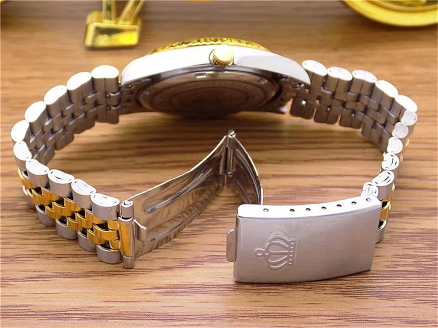 REGINALD Brand Mens Dress Style Business Watch Steel Wristband Golden Men Quartz Watch Valentine's Day Present For Man