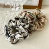 Striped Ribbon Scrunchies Long Tail Hair Tie Boho Style Women Hair Accessory for Casual Weekend Look