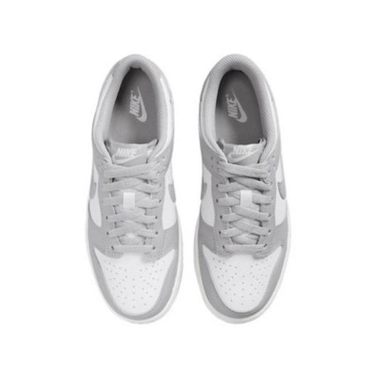 Nike Dunk Childrens Basketball Shoes White Light Smoke Gray Teenagers FB9109-123