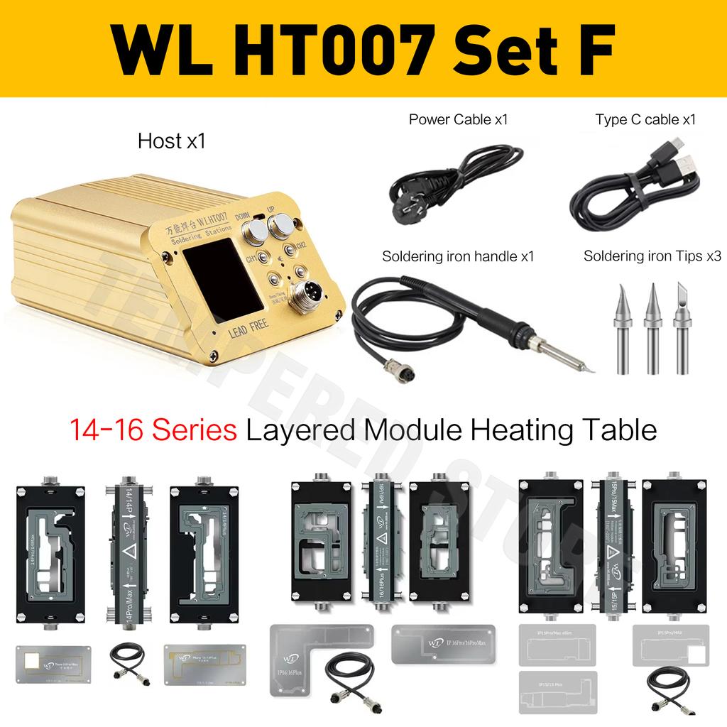 WL Intelligent Heating Separator Heating Table For iPhone X-17Pro Max Motherboard Layer Face ID Repair Welding Station Tools Set