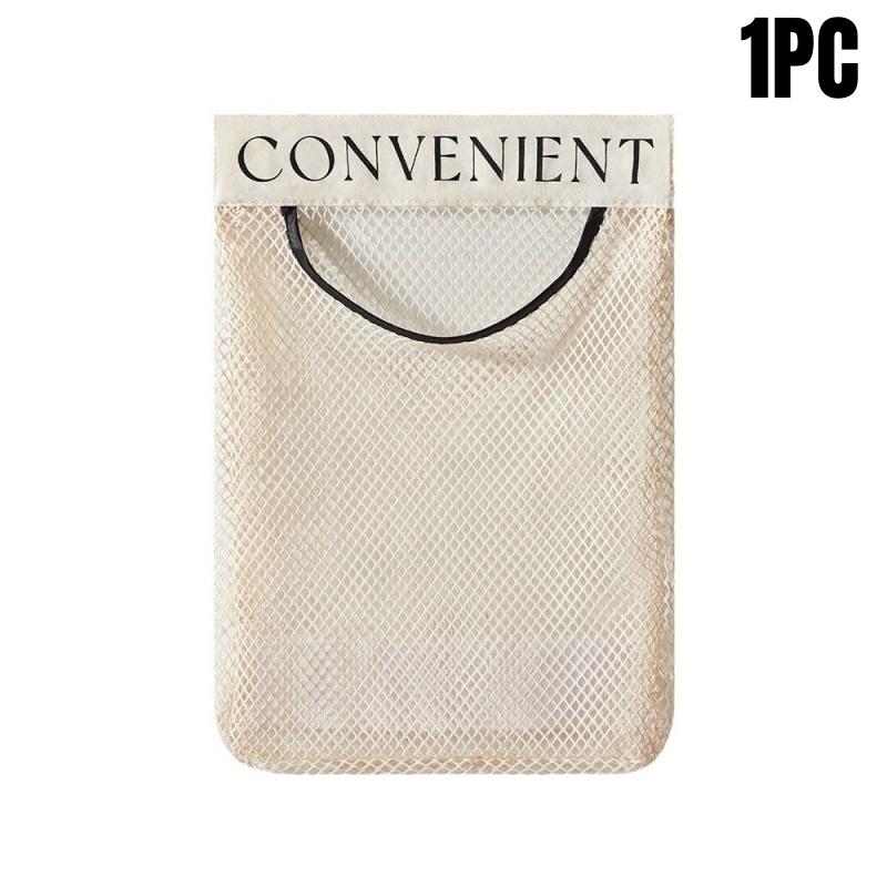 1/2/3Pcs Wall Mounted Storage Bag Large Capacity Kitchen Garbage Bags Clutter Organizer Velcro Multi-Purpose Storage Mesh Pocket