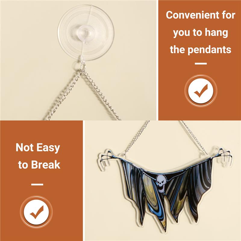 

Halloween Spooky Suncatcher For Window Panels Sun Catcher, Unique Spooky Halloween Ornament Decorations For Home-B61B