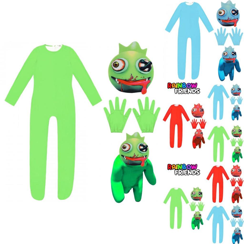 Roblox Rainbow Friends Cosplay Kostüm Jumpsuit Maske Anzug für Kinder Party Verkleidung