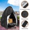210D Patio Hanging Egg Chair Cover Waterproof Wind-Proof Swing Egg Chair Cover with Zipper Buckle for Outdoor Wicker Single Seat