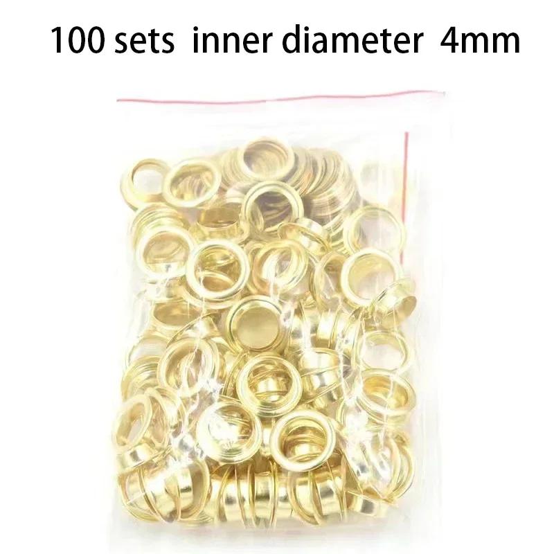 1Set 1/4 Inch Grommet Eyelet Plier Set, Eyelet Hole Punch Pliers Kit With 100 Metal Eyelets, Grommet Tool Kit For Leather Cloth