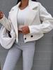 autumn and winter fashion versatile suit collar solid color short woolen small coat women