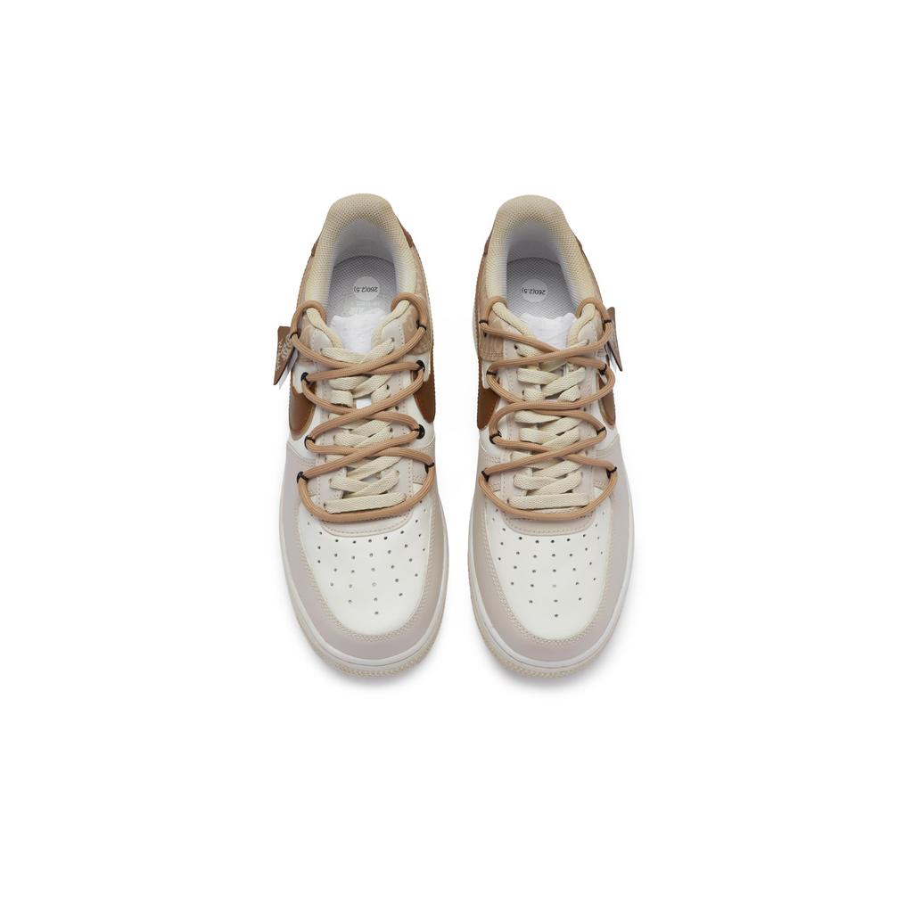 Nike Air Force 1 Slip Resistant Low top Skateboard Shoes Men's Beige Brown CW2288-111(Team80-)