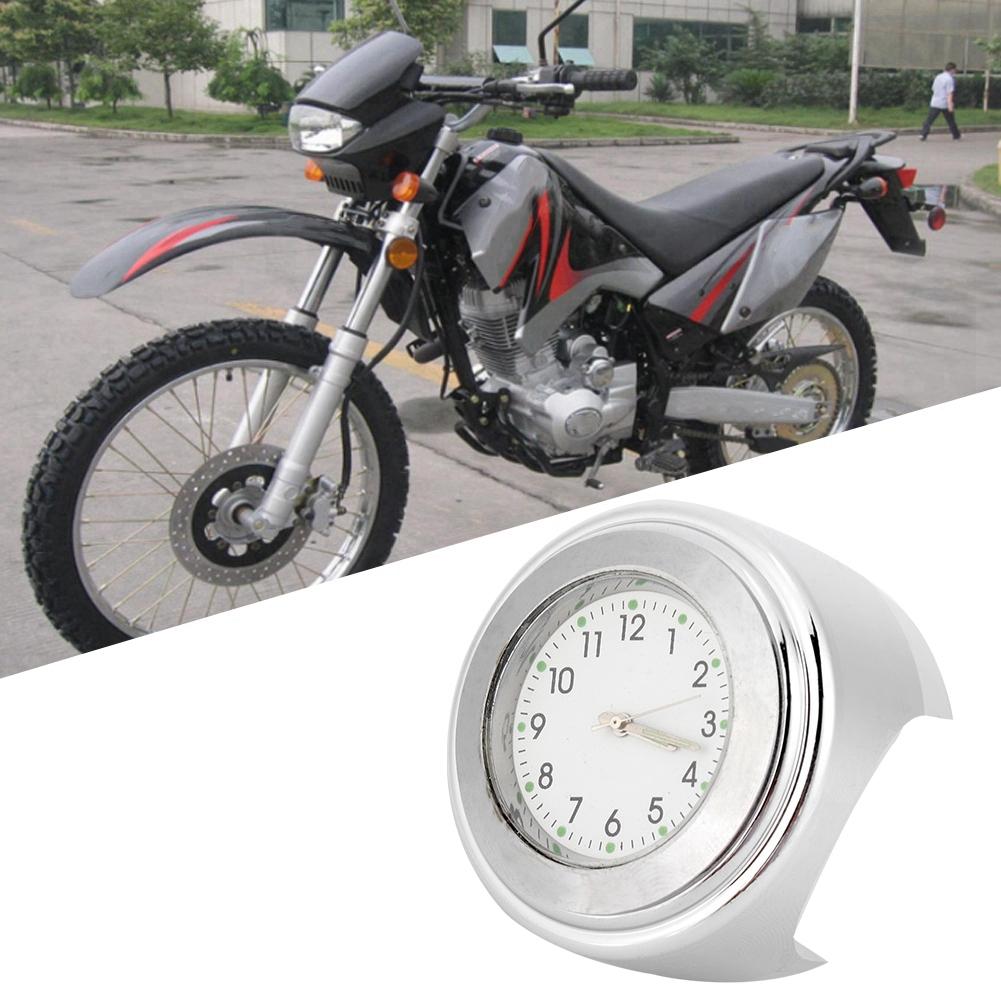 2225mm Motorcycle Handlebar Clock Metal Mount Hand Grip Bar Watch (Black )