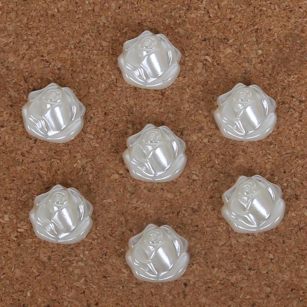 20-200Pcs Ivory Flatback Half Round Pearl Craft ABS Resin Imitation Pearl Resin Scrapbook Beads For DIY Decoration Handmade Craft Accessories