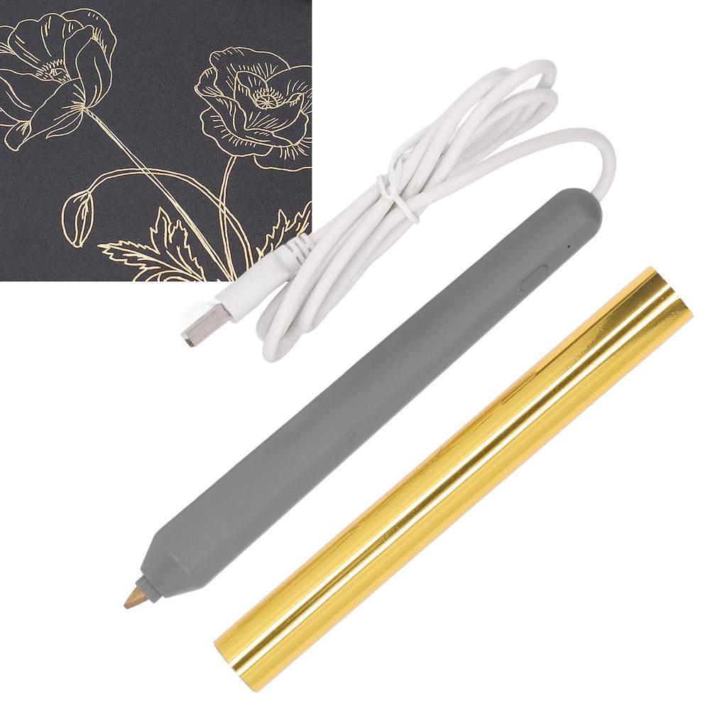Hot Foil Pen USB Heat Foil Stamping Embossing Pen ABS Crafting Tool for Drawing Writing