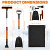 5 In 1 Retractable Snow Brush and Ice Scraper for Car Windshield Snow Shovel with 180° Pivoting Brush Head Car Snow Cleaning