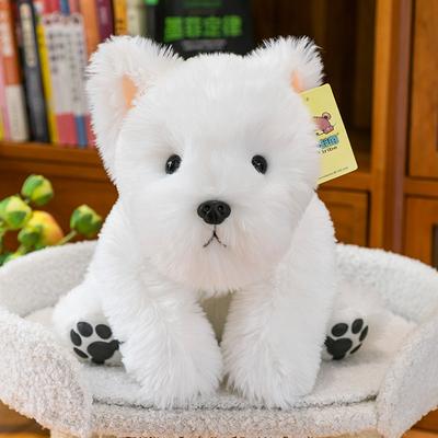 New Cute West Highland Dog Plush Toy Ragdoll Doll Girl Sleeping and Hugging Puppy Doll