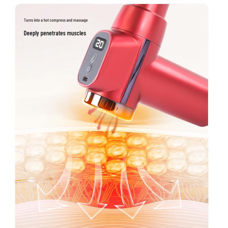 Rongtai Mini Heated Percussion Massage Gun CN plug (adapter included)