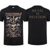 Streetwear Vintage Fashion Tee Men T Shirt Double-sided Via Dolorosa Black By Powerwolf Oversize Top Graphic Unisex Short Sleeve