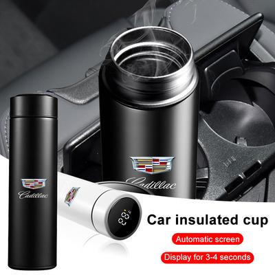 Thermos intelligent pour voiture Température Acier inoxydable Mug de voyage Emblème Pour Escalade Tiburon Deville Seville XT5 XTS CTS BLS SLS DTS SRX Métal