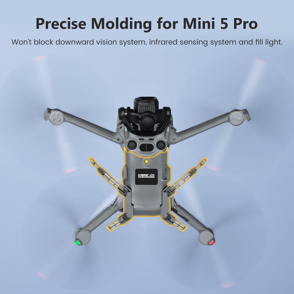 STARTRC DJI Mini 5 Pro Landing Gear Height Increase Bracket, Landing Gear Guard, Increases Height by 22mm, Foldable, Safe Flight, Mini 5 Pro Drone