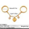 Stainless Steel Chain Ring for Neutral Heart Pearl Zircon Pendant Connected Stackable Ring Fashion Colorfast Jewelry Accessories