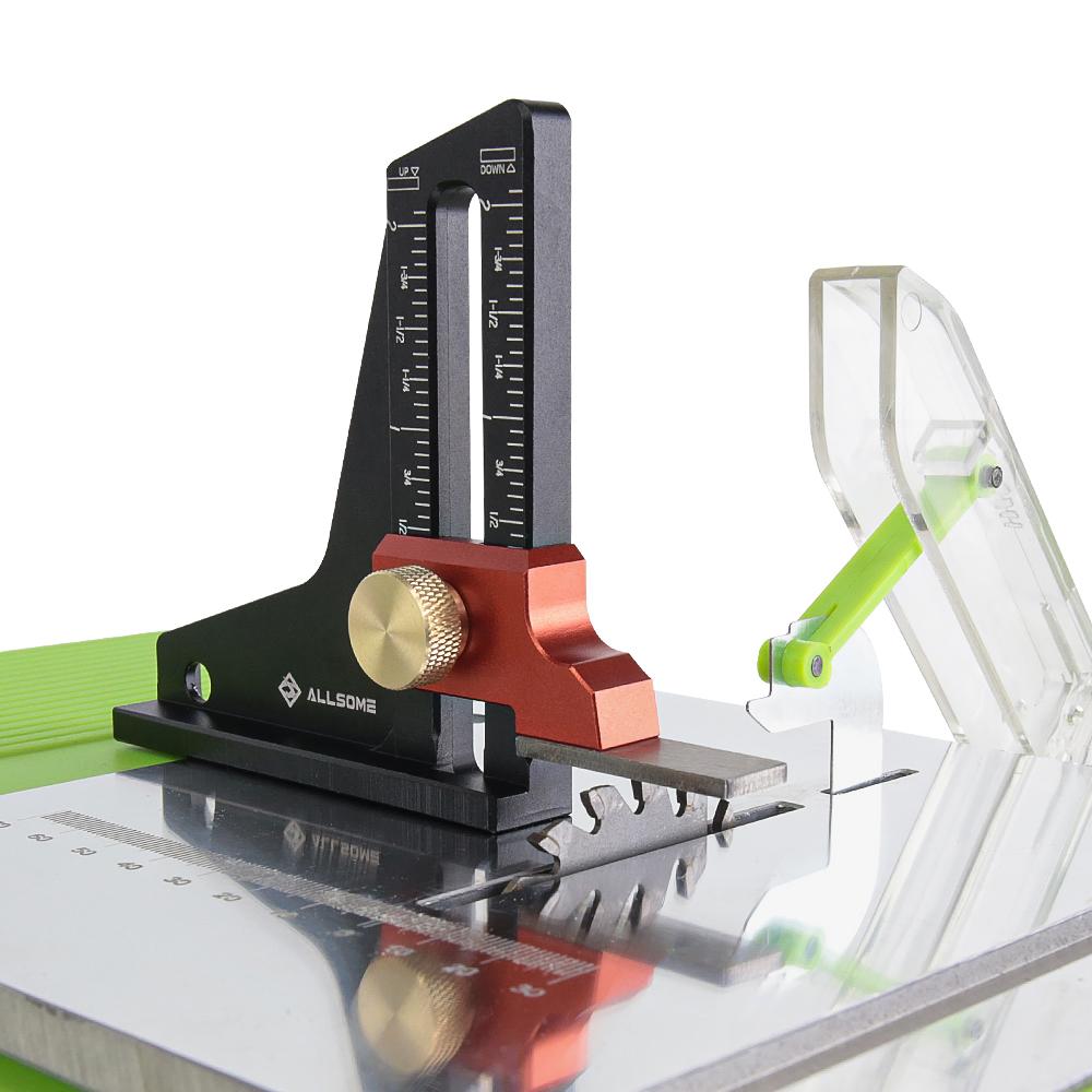 Allsome 1pc Height Gauge Depth Gauge Woodworking Tool Setting Gauge for Table Saw Router Table Drill Press Bandsaw