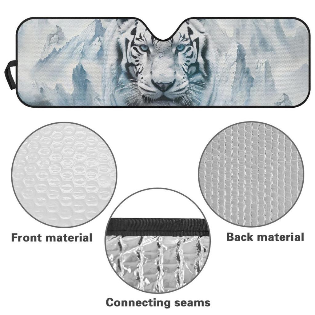 Creative Tiger Accordion-Style Off-Road Vehicle Sunshade Shield