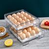 PET Egg and Veggie Refrigerator Organizer - Stackable, Multifunctional Drawer with Drainage