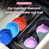 Car Water Cup Holder Pad Honeycomb Texture Embeded Non Slip Mat Universal Automotive Bottle Holder Insert Mat 2.75in