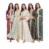 Women's Evening Gown: Stylish Long Dress Featuring Textured Floral Patterns and Gold Foil Accents