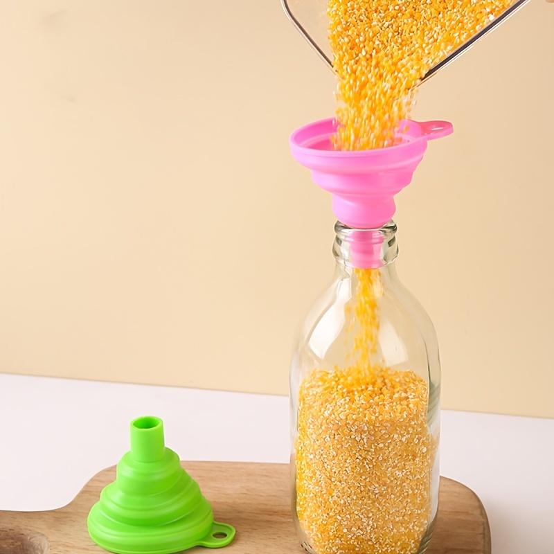 2pcs Foldable Funnel Food Funnel Collapsible Kitchen Funnel Canister Funnel Wide Mouth Bottle Funnel