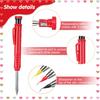 Patelai Mechanical Carpenter Pencils, Construction Pencils Set, Solid Refill Long Nose Deep Hole Woodworking Pencil Markers with Sharpener for