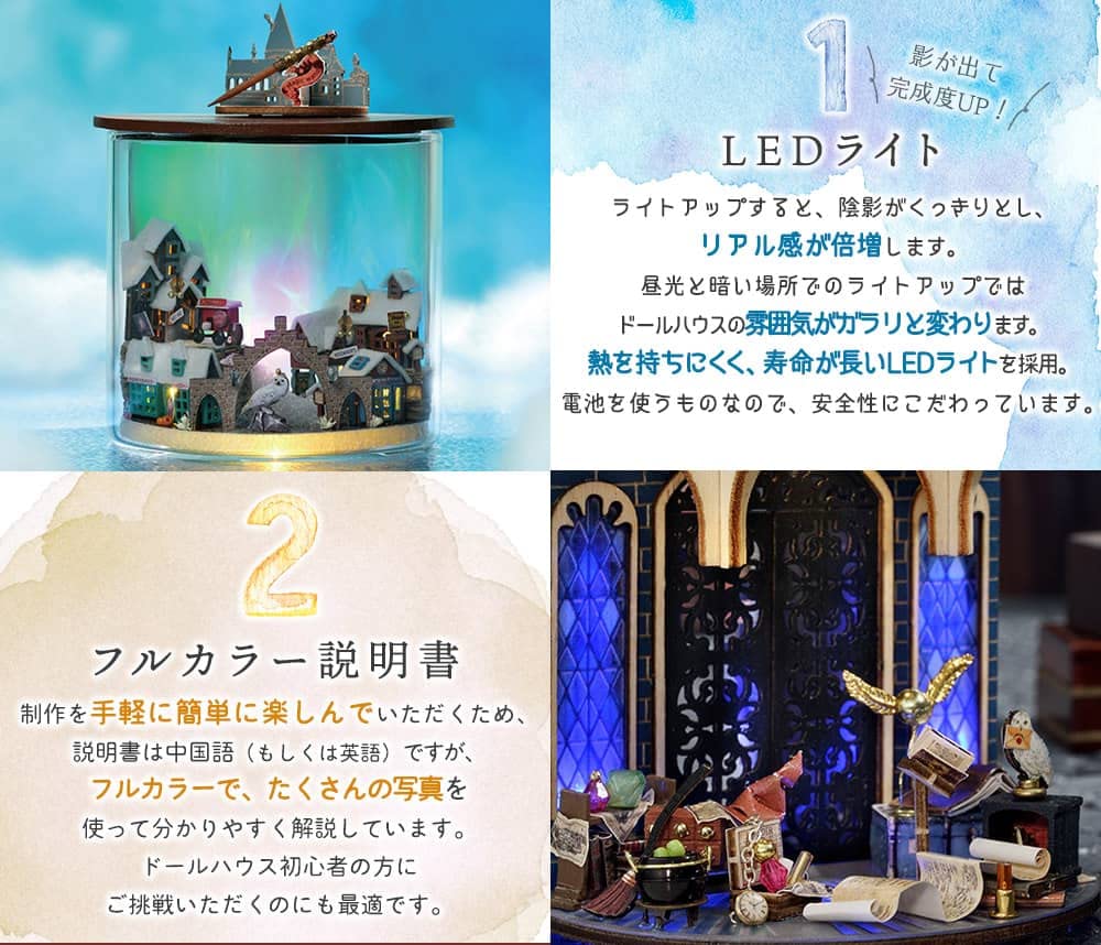 Moin moin Dukkehus Miniatyr Håndlaget Sett Terrarium Krukke Drømmeflaske Palmestørrelse Nybegynner Eventyr Stilig Interiør Blomsterhage Magisk Skole