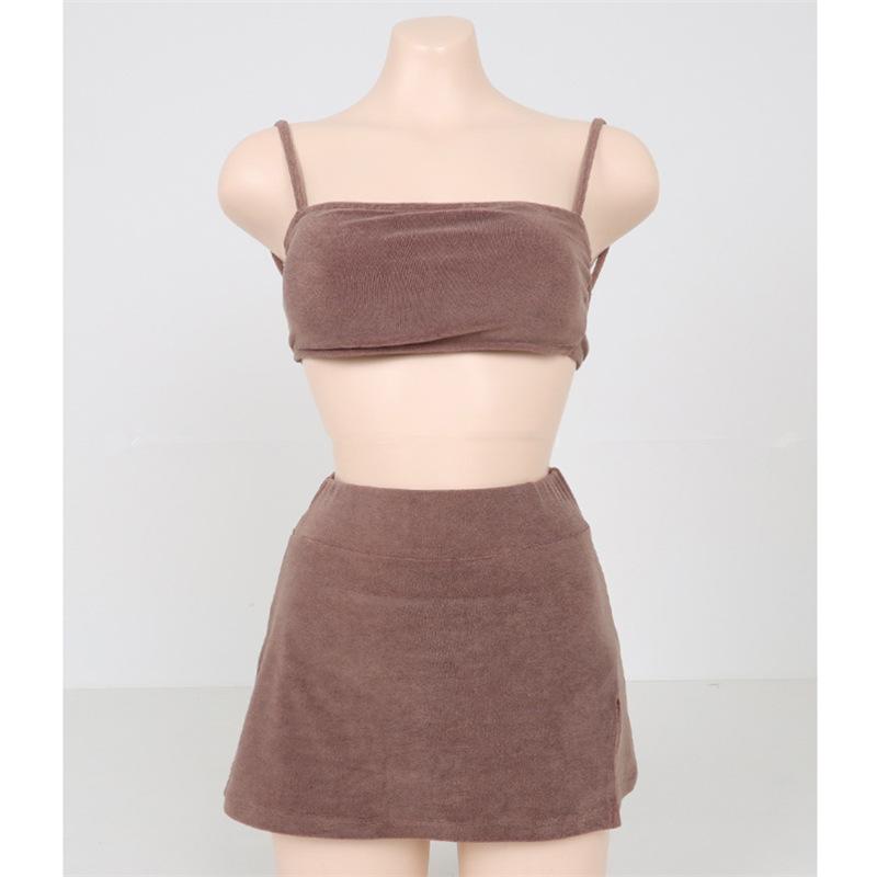 Women's 2026 High-Waisted Skirt Style Bikini: Conservative Resort Swimwear